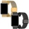 BrynnShop Kompatibel mit Huawei Watch Fit Armband Metall Ersatzarmband Edelstahl Schnellspanner Uhrenarmband für Huawei Watch Fit Elegant Mesh Gewebte Metallarmband (Gold+Schwarz,Watch fit)