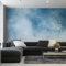 Muralo Selbstklebende FOTOTAPETE 270x180 TAPETE Wandtapeten Blaues Ombre Aquarell Dekor Wohnzimmer Schlafzimmer Moderne Wandbilder XXL Wand Dekoration Abstrakt Luxus Br. 270 cm x Hö. 180 cm