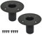 Howonder Soporte de Altavoz Top Hat 4.33 x3.29 ，Metal Speaker Cabinet Pole Mount， PA/DJ Tripod Speaker Stand Mounts Adapters 110X85mm (2 Packs Negro)