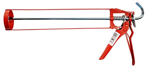 11 Silicone Caulking Gun - Caulk, Skeleton, Adhesive, Cartridge | DIY, Builders, Hand Tool, Lightweight, Strong, Durable, Long Lasting | Round Trigger Mechanism, Dispenser