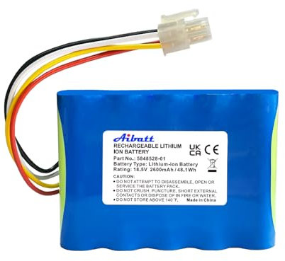 Aibatt Batteria di ricambio per robot tosaerba Husqvarna Automower 310, 315, 5848228-01, 5848228-02,5848528-01, 5895862-01, compatibile con Gardena Sileno R100Li,R130Li,R160Li 18,5 V. 2600 mAh/48,1