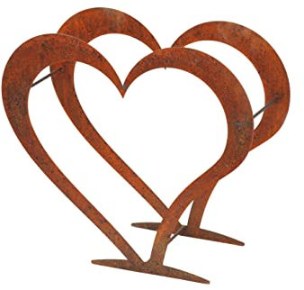 Prandner Herz, Rost-Deko, 3mm stark, Muttertagsgeschenk, Frühlingsdeko, Holzregal, Brennholzhalter für die Feuerstelle hergestellt in Österreich