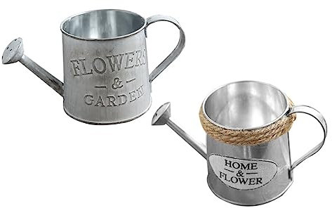 Yardwe 2piezas Herramienta De Riego Hierro Regadera De Jardín Hervidor Agua Portable Diseño Vintage