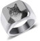AOTXOXTOA Personalisierte Edelstahl Siegelring Farbe Bild Gravur Schwarz-Weiß-Foto für Männer Frauen Junge Mädchen Bester Freund Memorial Geschenk Band mit Ring Größe Adjusters