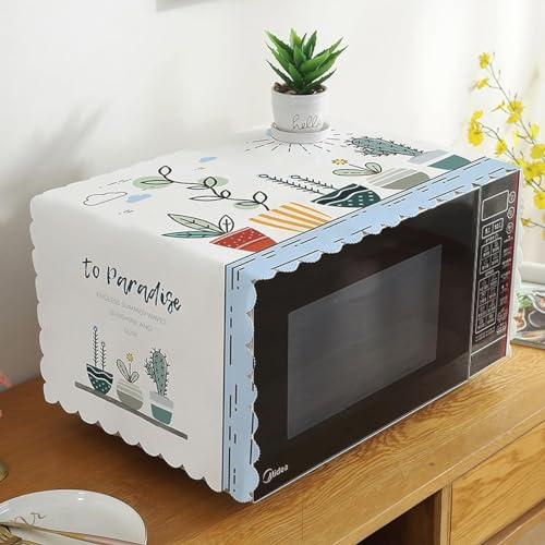 DOCAT Dust-Proof Microwave Oven Cover for Kitchen Decor Durable Modern Design Kitchen Accessories - 100 * 35cm (Paradise)