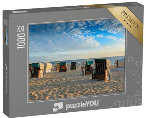 Puzzle 1000 Teile XXL „Strandkörbe am Strand der Insel Usedom, Deutschland“ – aus der Puzzle-Kollektion Usedom