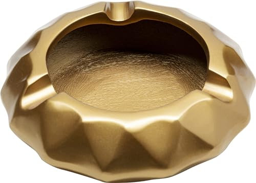 Kare Design Aschenbecher Avantgard, Gold, Aschenbecher, Aluminium, 4x15x15 cm (H/B/T)