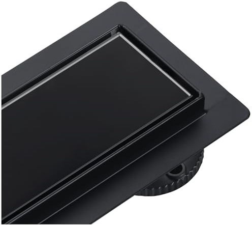 AQUA UNO MASQUE EN Glass Noir BASIC 70cm POUR LA RÉTRACTION NOIR AVEC PANNEAU DE VERRE