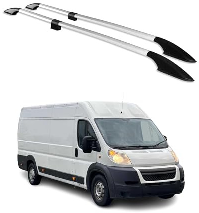 OMAC Dachreling für Citroen Jumper 2006-2026 H2 L4 2X Alu Grau | Dachgepäckträger, fahrzeugspezifisch, Schraubmontage