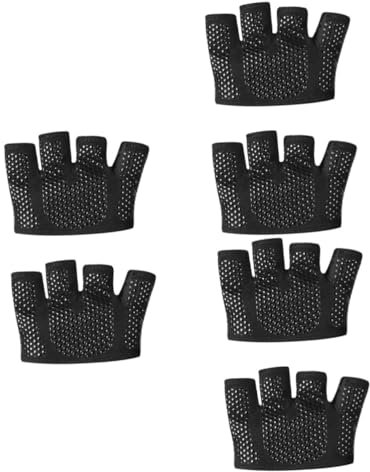 Happyyami 3 Paare Fitness-halbe Turnhandschuhe Damen Gewichtheben handgriff Trainingshandschuhe für Männer Turnhandschuhe für Männer strapazierfähige Turnhandschuhe Fahrrad Mann