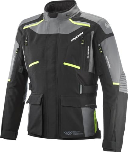 Ixon Jacke (CE) Midgard 2in1, Schwarz Grau Gelb, Größe L, Schwarz Grau Gelb, L Tall