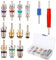 NQEUEPN 100 Kit Joint Noyau Valve Climatiseur Voiture, Kit Noyau Valve Climatisation R134a R12 Outil Noyau Valve Climatisation pour Climatisation Automobile avec 2 Outils de Retrait