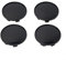4-teiliges Set Auto Radnabenkappen, schwarz, 69 mm Außendurchmesser, aus ABS-Kunststoff, einfache Installation