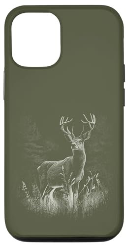 Hülle für iPhone 12/12 Pro Hirsch im Wald Natur Tiere Hirschliebhaber