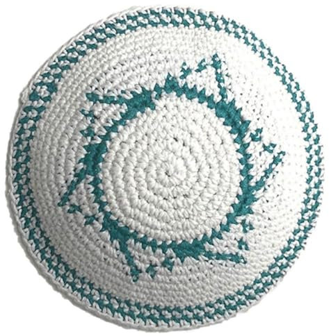 Kippah Lavorato a Maglia per Uomo Classico Cappello Zucchetto Ebraico Tradizionale Cappello Yarmulke Cappello Gerusalemme a Testa Tonda