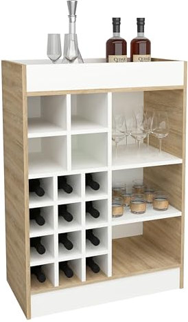 VCM Weinschrank/Maße ca. H. 100 x B. 70 x T. 38 cm/Küchenregal/Regal/Weinregal - Esilo