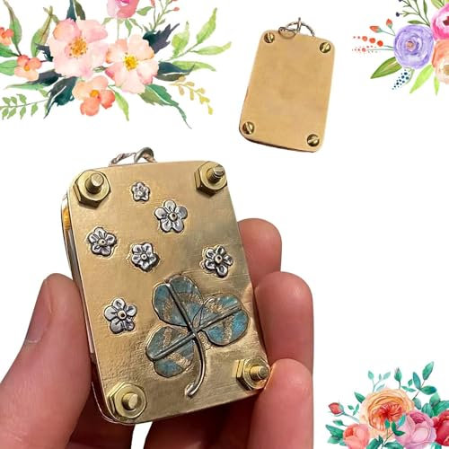 Vibbang Mikro Blumenpresse, Micro Flower Press, Kreative Miniatur-Pflanzenpresse, Metall-Blumenpresse, DIY Gepresstes Blumenpflanzen-Erhaltungs-Set, Geschenk für Kunst- und Handwerksliebhaber