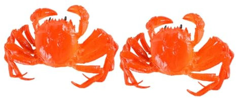 DRESSOOS 2 Stück Puppenhaus Miniatur Essen Spielen Leere Tasse Wasserbecher Mini Modell Zubehör Kreative Simulation Krabbe Kreatives Krabben Spielset Simulation Krabbe Simuliertes