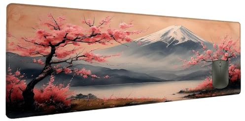 Tapis de Souris XXL 1200x600mm Paysage Tapis Souris Montagne, Bureau Protection Mouse Pad Étanche Antidérapant Caoutchouc, Mouse Pad Gaming Accessoire Bords Cousus Convient Les Jeux Maison Bureau I-7