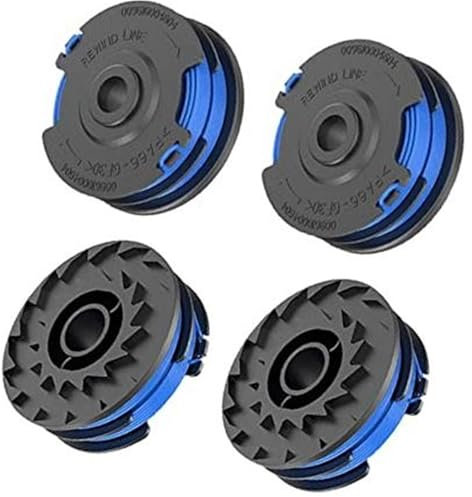 JUNPIY Line String Trimmer Spool, for Greenworks, 1.65mm dia Double Line 8. long Trimmer Spool Grass Trimmer Line, for 40V Lawn Trimmers G40LT G40LTK2 G40LTK2x (4) Strimmer Spool Replacement(BLACK 4)