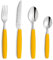 Beckmann & Rommerskirchen VALOA Besteck Set 4 Personen - 16-teilig - Gelb - Spülmaschinenfest - Hochglanzpoliert - Essbesteck: 4x Messer, Gabel, Esslöffel, Kaffeelöffel