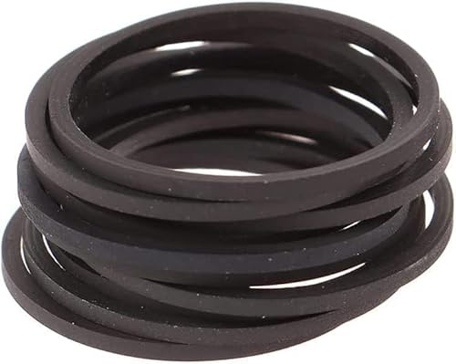 Txuolin 10 Pcs Black Disk Drive Rubber Belt Replacement for Xbox 360, Replacement Belt Kit for Rock Tumblers, Humidifier Parts and Accessories, Large Appliance Accessories