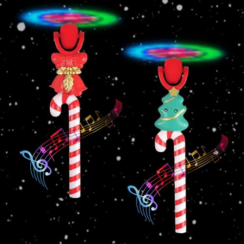GAROMIA Baguette magique de Noël pour enfants - Jouet électrique avec roue lumineuse LED Flashing - Rotor - Baguettes magiques lumineuses - Accessoire de costume de Noël - Baguette de fête pour filles