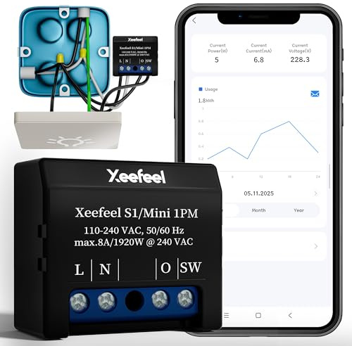 Xeefeel Mini WLAN Relais Schalter, 1er