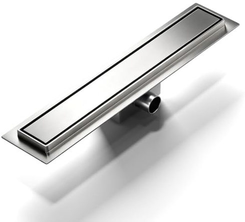 LISEEGO Befliesbar Duschrinne 50 cm | AISI 304 Edelstahl Duschablauf mit Geruchsfreiem Siphon, Haarfilter, Barrierefreiem Design für Bodengleiche Dusche