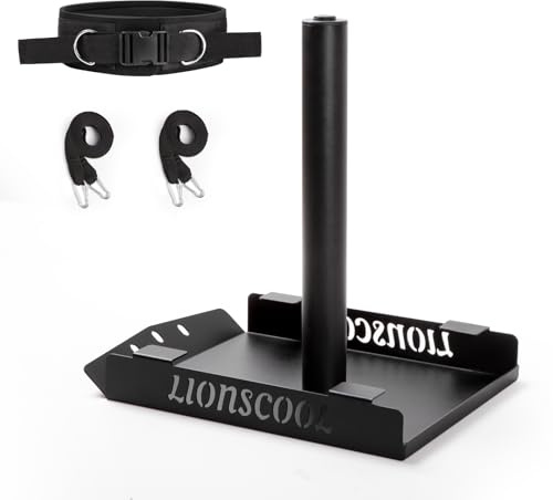 LIONSCOOL Weight Training Sled with Pulling Belt or Vest, for Speed and Strength Training (with Pulling Belt)