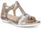 ECCO Flash T-Strap Sandal, Donna, Argento (Warm Grey Metallic/Moon Rock), 40 EU