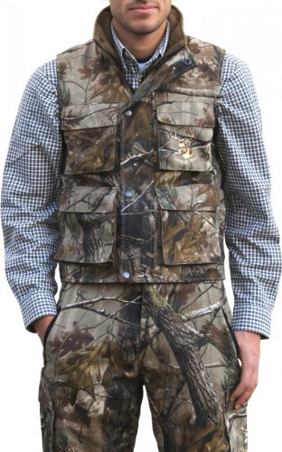 German Wear Jagdweste Weste Textilien in Sand-Wald mit Hirsch Stickerei