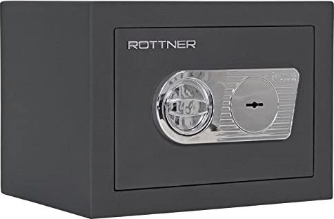 Rottner Toscana 26 Wertschutzschrank EN1 Doppelbartschloss 2 Schlüssel bedingter Feuerschutz 1 verstellbarer Fachboden Tresor inkl. Befestigungsmaterial