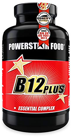 Powerstar Vitamin B12 Komplex hochdosiert 90 Kapseln - B6 B2 B1 vegan | B12 Plus Methylcobalamin - geprüfte Arzneibuchqualität - Made in Germany - Vitamin B Komplex Kapseln