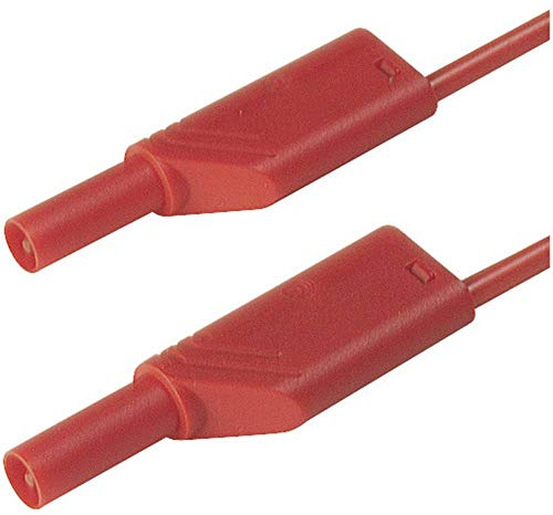 Aderendhülsen von Sicherheit [Stecker A Leiste 4 mm – Stecker A Leiste 4 mm] 0.50 m rot SKS Hirschmann MLS SIL WS 50/1 rot