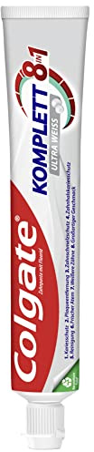 Colgate Zahnpasta Komplett Ultra Weiss 75 ml – entfernt Verfärbungen sanft für eine natürliche Zahnaufhellung – kompletter Rundum-Schutz für gesunde Zähne