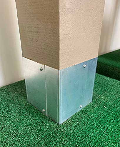 6x6 Mailbox Post Aluminum Trimmer Guard: USA made, Rust-free solution to protect posts