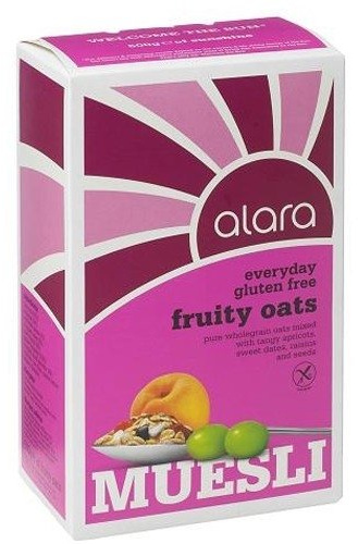 Alara Everyday Fruity Oat Muesli G/F 500g X 4 (Pack of 4)
