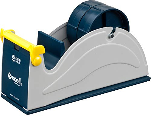 Excell ET-12270 Blue/Grey Premium Twin-Roll Steel Desk Top Dispenser: 2 in. Wide (3 in. core)