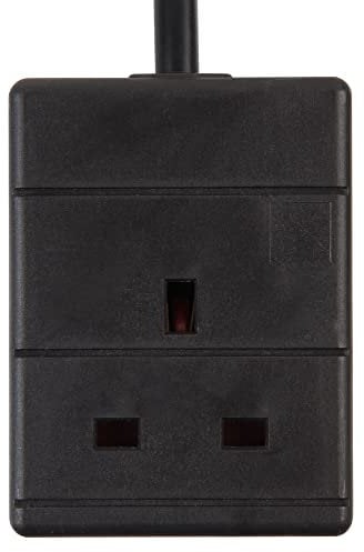 Pro Elec PEL00517 1m 13 A 1 Way Gang Single Socket Power Mains Extension Lead Cable - Black