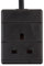 Pro Elec PEL00517 1m 13 A 1 Way Gang Single Socket Power Mains Extension Lead Cable - Black