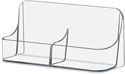 Deflecto Porte-cartes de visite (Transparent, Lot de 1 (Single Tier 2 Pocket))