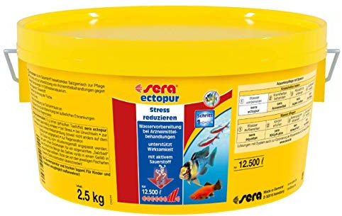 sera ectopur 2,5 kg (2,2 L) - Erleichterung bei Krankheit und Stress, mit reinigendem Sauerstoff, erleichtert die Atmung der Fische, mindert Stress, unterstützt die Arzneimittelwirkung