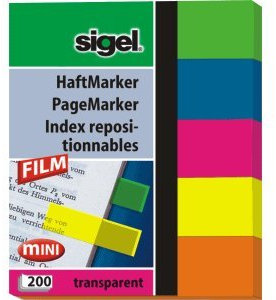 Sigel HN615 selbstklebendes Etikett (Blau, Grün, Orange, Rosa, Gelb)