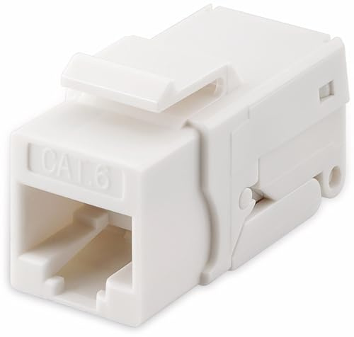 Goobay 95742 Keystone Modul RJ45 Buchse / CAT 6 Netzwerkstecker 250 MHz / UTP Ethernet Buchse 8P8C / LSA Montage für Netzwerkkabel / PC Gehäuse