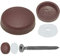 Snap-On Two Piece Dome Screw Cover Caps - Pack of 50 Large Gloss Caps & Bases : Woodrose Brown