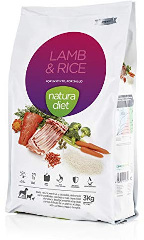 Natura Diet Trockenfutter für Hunde, Lamm und Reis - 3000 g