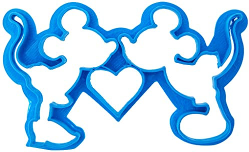 Cuticuter Mickey Y Minnie Cortador de Galletas, Plástico, Azul, 8x7x1.5 cm