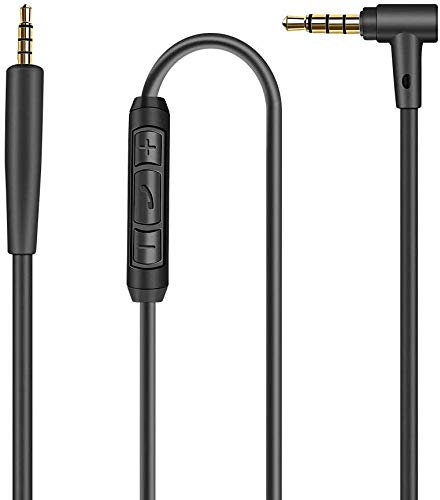 Bingle QuietComfort 25 Kopfhörer Kabel mit mikrofon & Fernbedienung für Bose QuietComfort 25, QuietComfort 35, Quietcomfort 35 ii, Soundlink, On-Ear 2, OE2, OE2i, SoundTrue - Schwarz