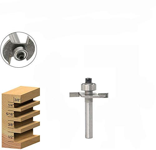 BE-TOOL 1 fraise à défoncer en T avec tige de 6,35 mm pour le travail du bois et le bricolage